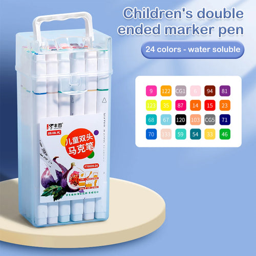 12-262 Colores Double Pen Tip Markers Brush Pens Set Painting