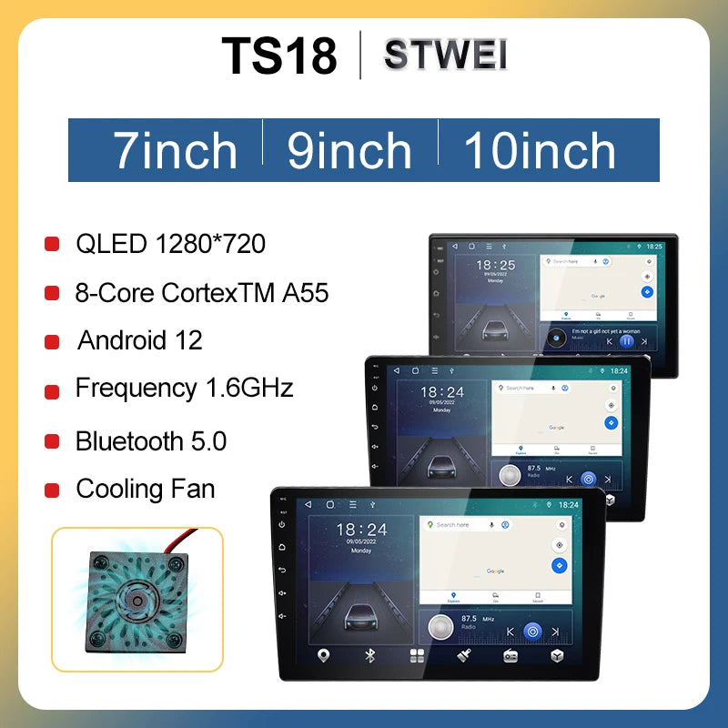 1DIN android13 360 Panorama Car Radio 7/9/10inch Universal Host