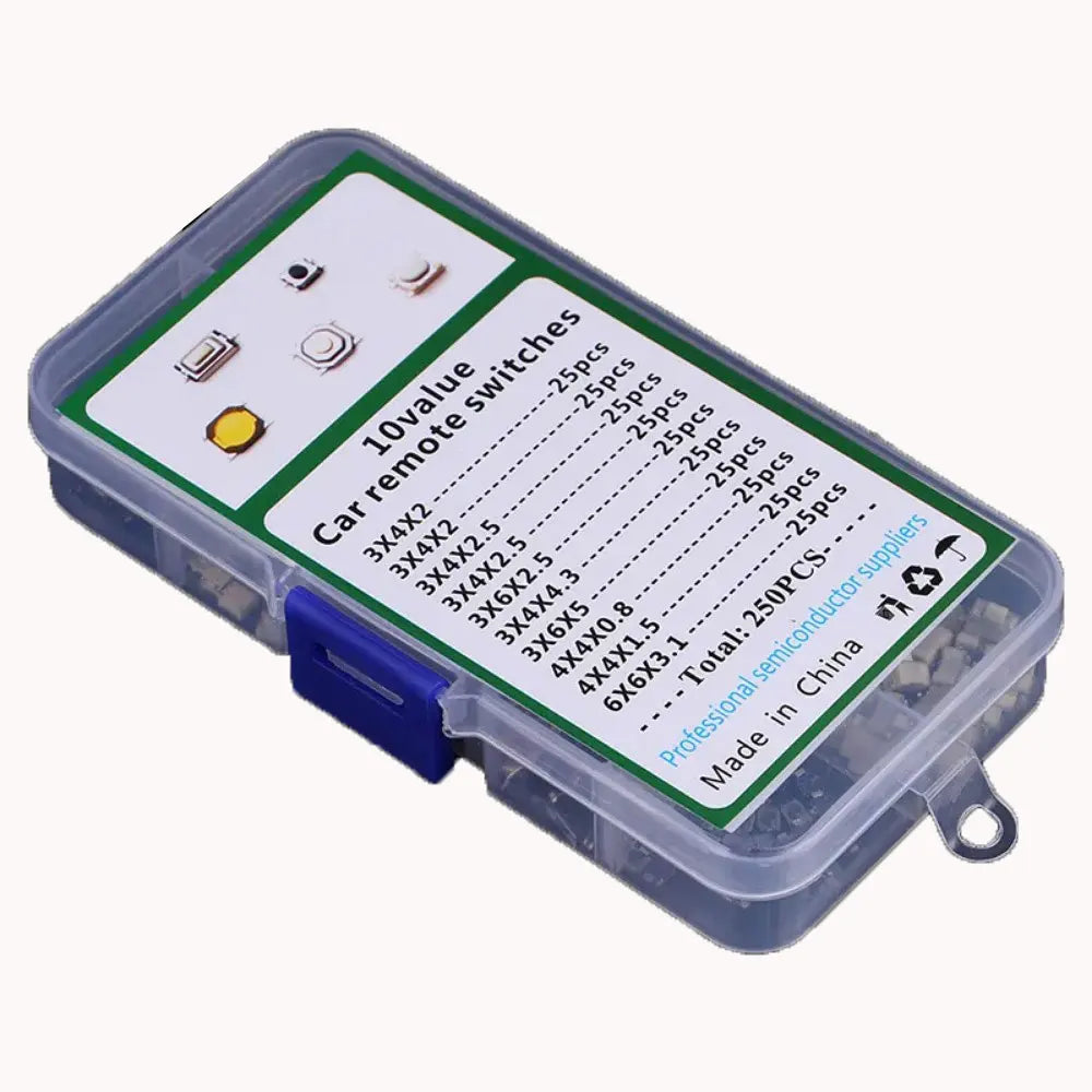 100/200/250pcs 10 Types Durable Car Remote Control Tablet Actile Push