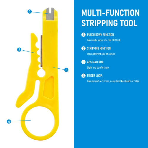 Cable Stripping Wire Cutter Crimping Tool Multi Stripper Knife Crimper