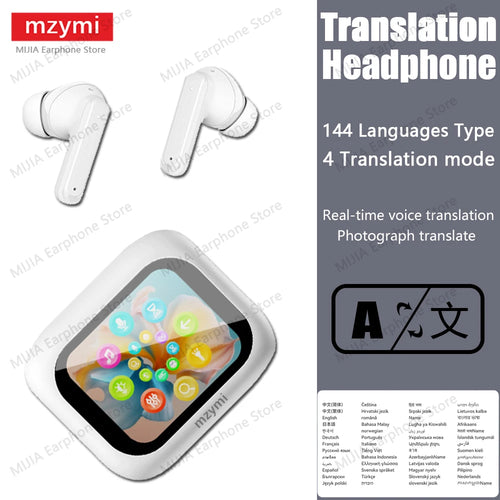 mzymi Full In Touch Screen Headphone ANC E18 Pro Bluetooth Earphone