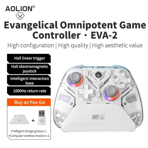 Aolion K10 RGB Wireless Gaming Controller With Charging Dock Gamepad