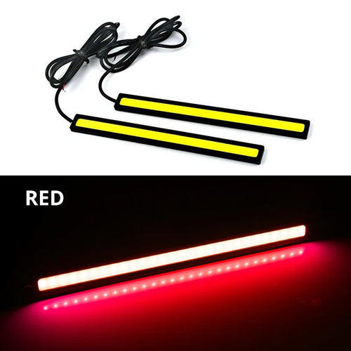 Ultra Thin Bright LED Car COB Daytime Running Lights SuperBright Low