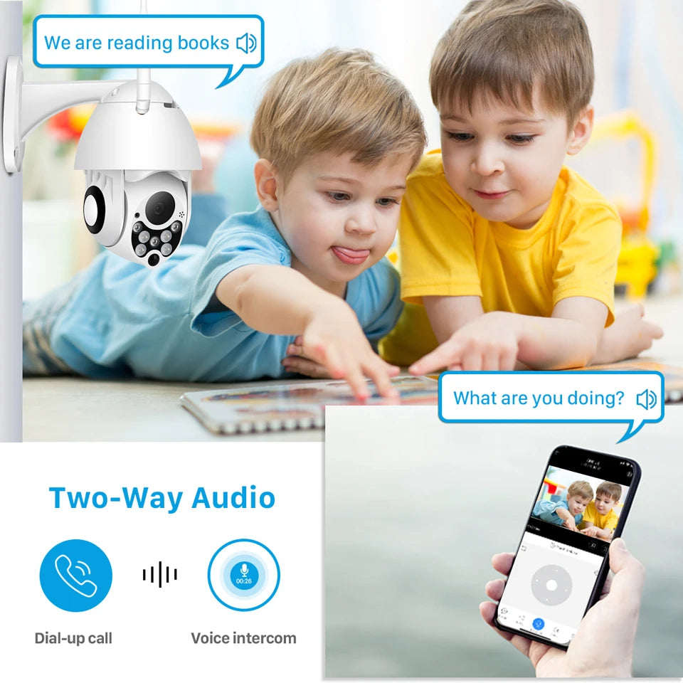 YCC365 Plus PTZ Wifi Camera Outdoor 1080P HD CCTV Security Camera 4x