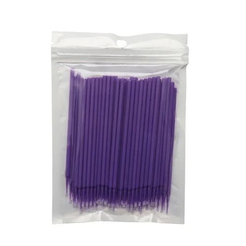 100 pcs Disposable Micro Brush Mascara Wands Applicator Lash Removing