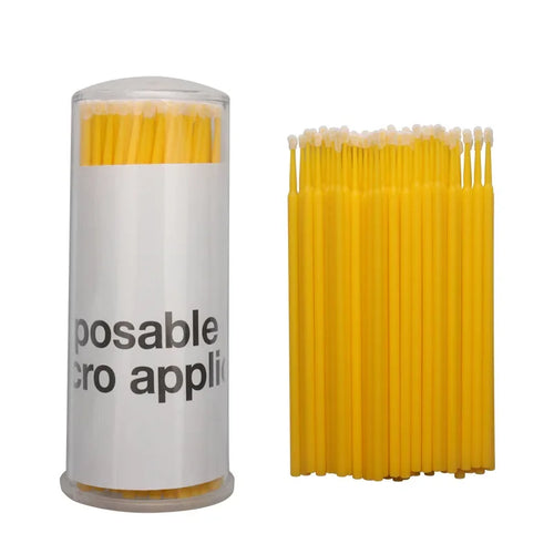 100 pcs Disposable Micro Brush Mascara Wands Applicator Lash Removing