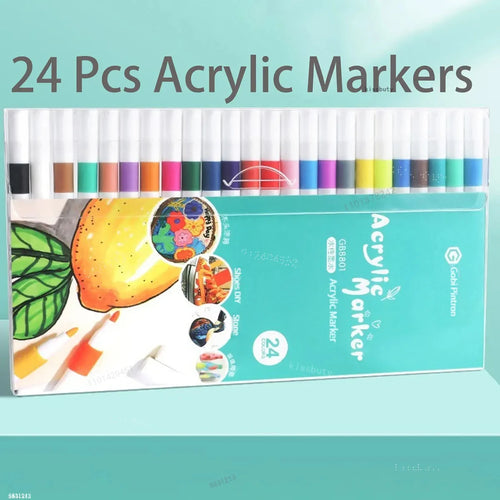 12-80 Colors Acrylic Paint Art Marker Pen DIY Hand Drawn Painting