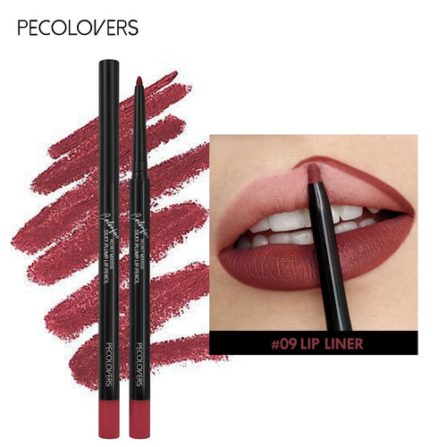 Waterproof Matte Lipliner Pencil Red Contour Tint Lipstick Long