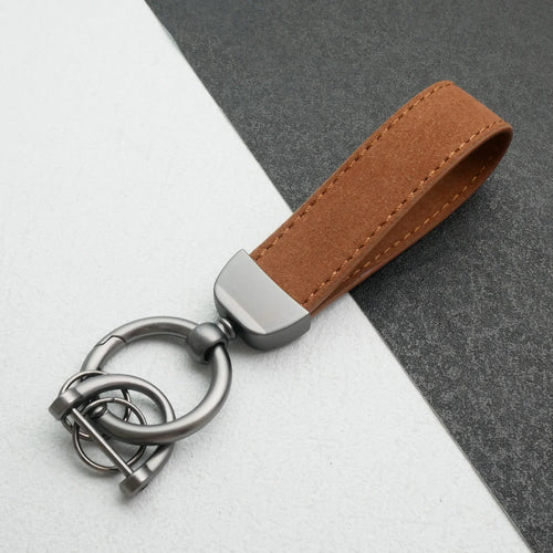 Fashion Solid Color Flip Fur Keychain Lanyard Business Gift Key Chain