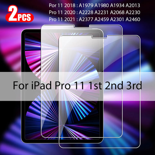 2Pcs Tempered Glass Screen Protector For Ipad Pro 13 11 12.9 M4 Air 5