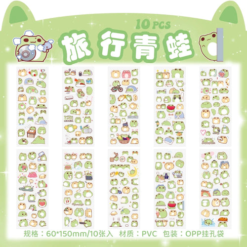 150PCS+ Card Kawaii Scrapbooking Bicycle Decals Gift Frog Students