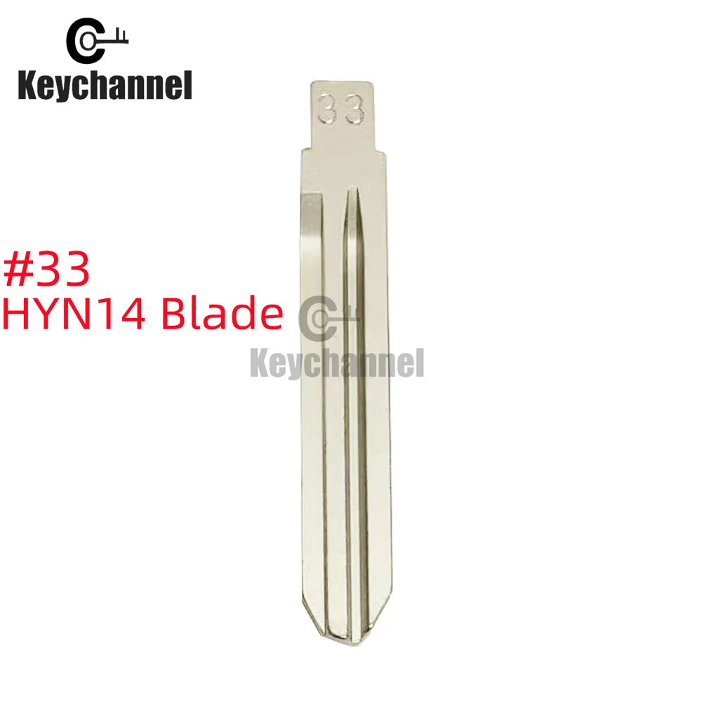 10PCS 33# KD Key Blank Flip Remote Key Blade Hyundai Type HY15 HYN14R