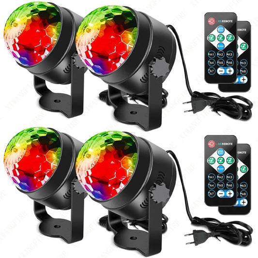 1-4Pcs Aalternating fFashing Light Stage Lamp with Remote Control EU