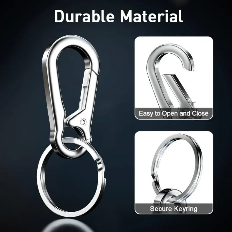 1/5PCS Metal Gourd Buckle Keychain Climbing Hook Car Keychain Strong