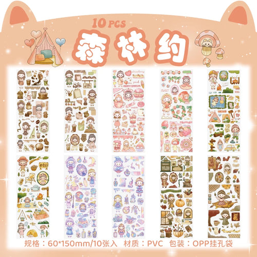 150PCS+ Card Kawaii Scrapbooking Bicycle Decals Gift Frog Students