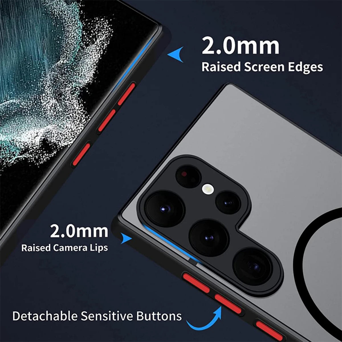 Shockproof Phone Case Magnetic Suction Dropproof Cover Support
