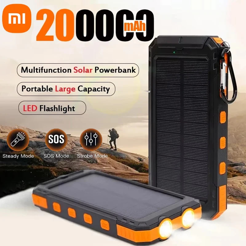 Xiaomi Solar 200000mAh Power Bank Portable Large Capacity Charger