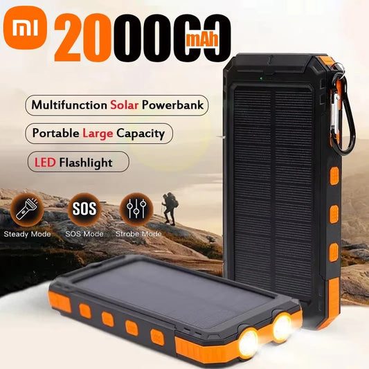 Xiaomi Solar 200000mAh Power Bank Portable Large Capacity Charger