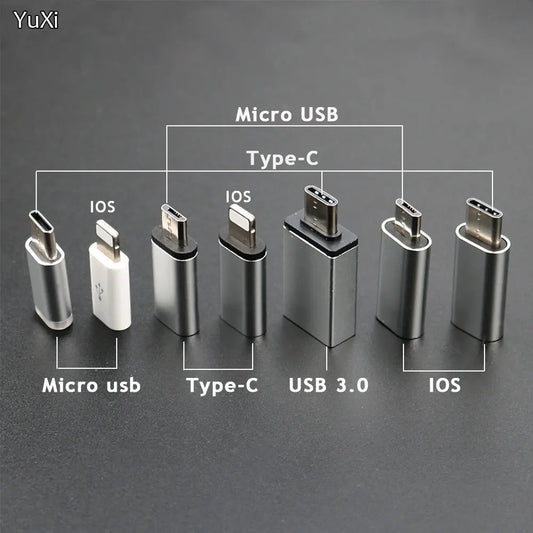 YUXI Silver 1PCS  Micro USB to Converter Adapter For iPhone X 8 7 6