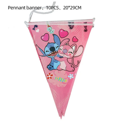 Disney Pink Lilo Stitch and Angel Birthday Party Decoration