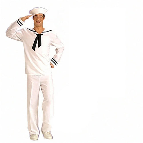 Cosplay Navy Sailor Suit Set Costumes Halloween Adults White Blue