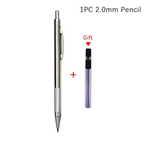 0.5 0.7 0.9 1.3 2.0mm Mechanical Pencil Set Full Metal Art Drawing