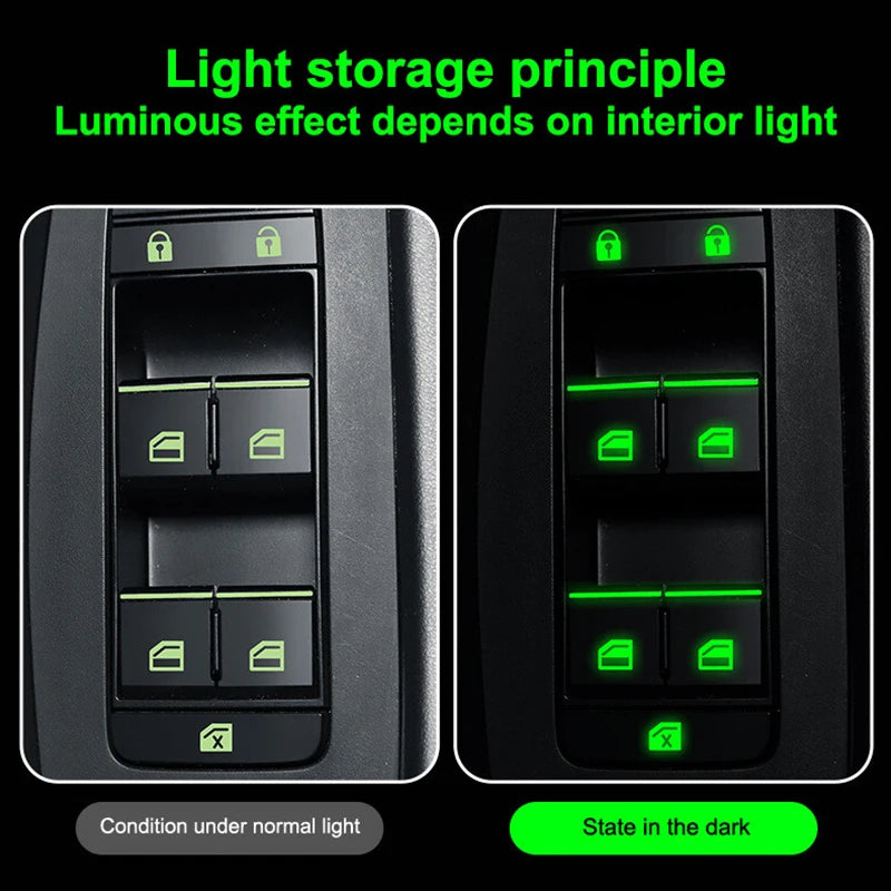 18 pcs/set Luminous Automobile Interior Stickers Universal Car Windows