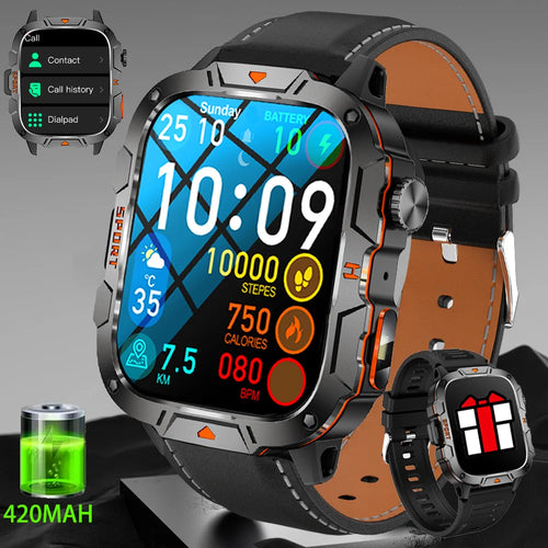 2024New Rugged Military Fitness Smart Watch Men For Android Xiaomi IOS