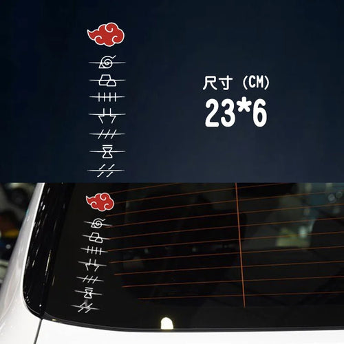 New Naruto Akatsuki Car Stickers Decorate Car Windows Glass Cartoon