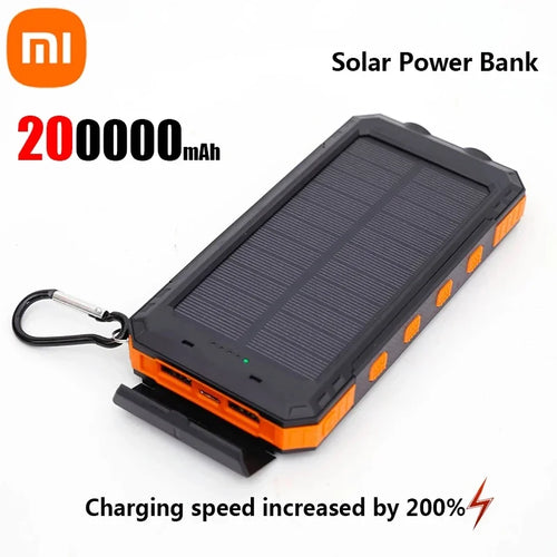 Xiaomi Solar 200000mAh Power Bank Portable Large Capacity Charger