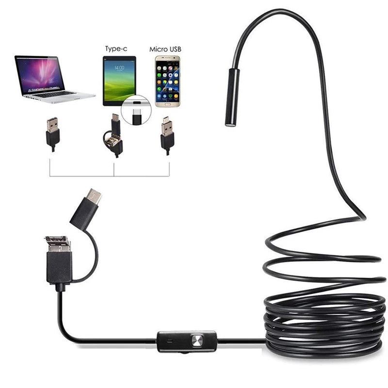 1m/2m/5m/10m TYPE C USB Mini Micro Endoscope Camera 5.5mm Soft
