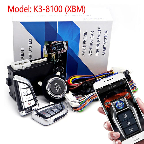 Car Alarm With Autostart Push One Button Auto Start Stop Keyless Entry