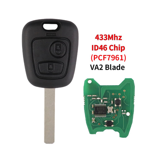 ID46 Chip Remote Car Key For Citroen C1 C2 C3 C4 Saxo Xsara Picasso