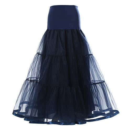 WOWBRIDAL 95CM Long Petticoat Ruffled Crinoline Vintage Wedding Bridal