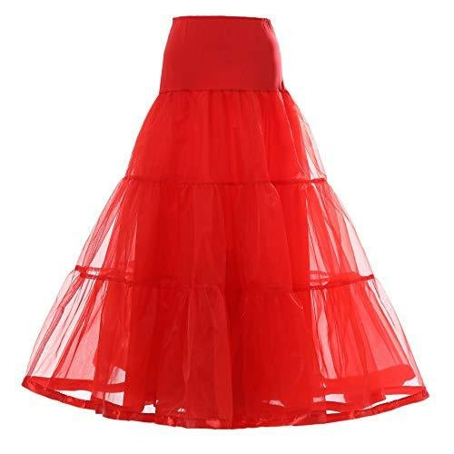 WOWBRIDAL 95CM Long Petticoat Ruffled Crinoline Vintage Wedding Bridal