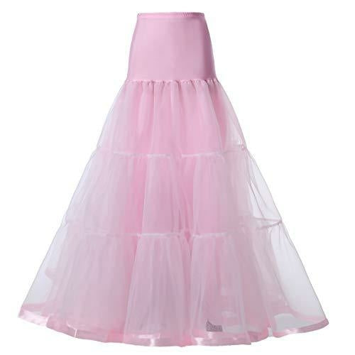 WOWBRIDAL 95CM Long Petticoat Ruffled Crinoline Vintage Wedding Bridal