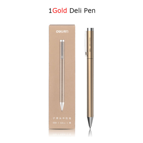 Xiaomi Deli Metal Gel Pen Rollerball Caneta Ручка Ballpoint 0.5mm