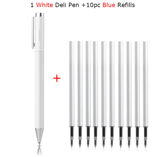 Xiaomi Deli Metal Gel Pen Rollerball Caneta Ручка Ballpoint 0.5mm