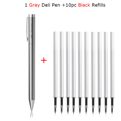Xiaomi Deli Metal Gel Pen Rollerball Caneta Ручка Ballpoint 0.5mm
