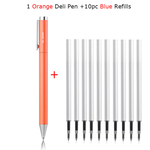 Xiaomi Deli Metal Gel Pen Rollerball Caneta Ручка Ballpoint 0.5mm