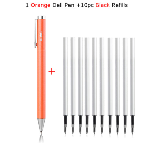 Xiaomi Deli Metal Gel Pen Rollerball Caneta Ручка Ballpoint 0.5mm