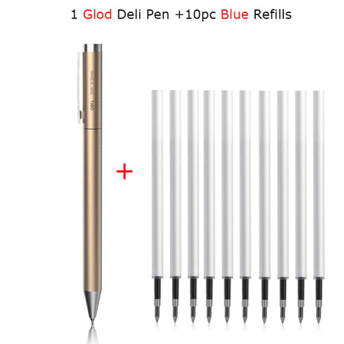 Xiaomi Deli Metal Gel Pen Rollerball Caneta Ручка Ballpoint 0.5mm