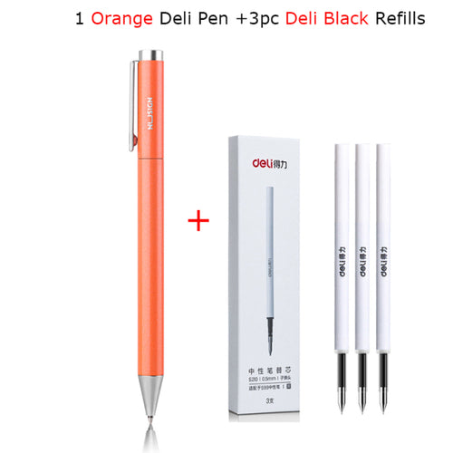 Xiaomi Deli Metal Gel Pen Rollerball Caneta Ручка Ballpoint 0.5mm