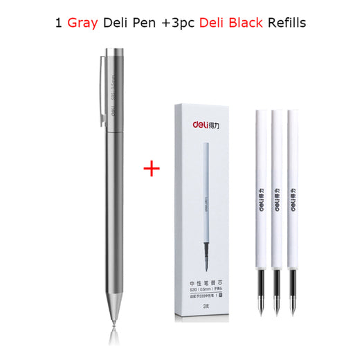 Xiaomi Deli Metal Gel Pen Rollerball Caneta Ручка Ballpoint 0.5mm