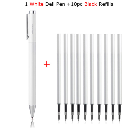 Xiaomi Deli Metal Gel Pen Rollerball Caneta Ручка Ballpoint 0.5mm