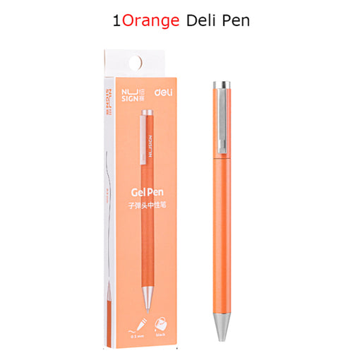 Xiaomi Deli Metal Gel Pen Rollerball Caneta Ручка Ballpoint 0.5mm