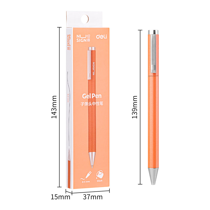 Xiaomi Deli Metal Gel Pen Rollerball Caneta Ручка Ballpoint 0.5mm