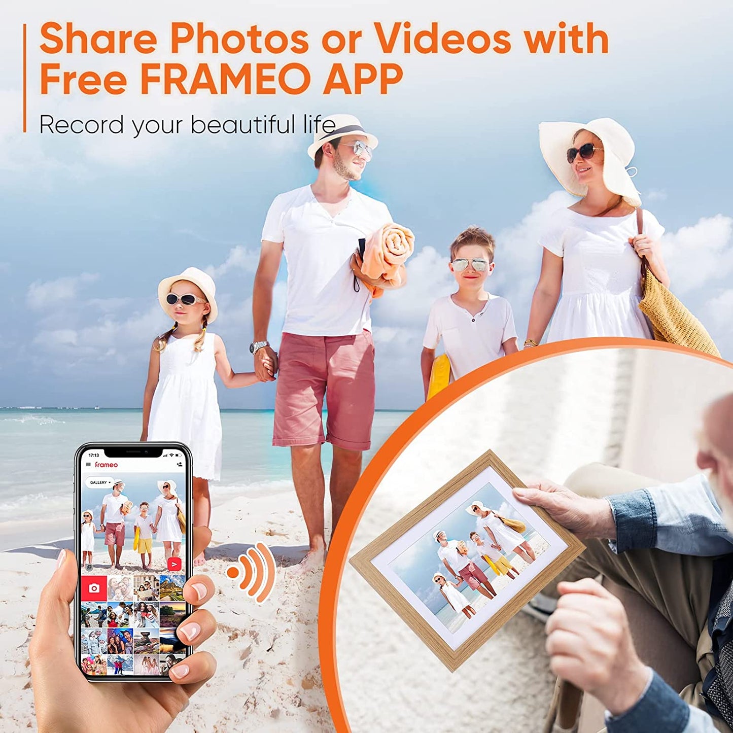 10.1 Inch Wifi Cloud Digital Photo Frame Ios Android App Remote