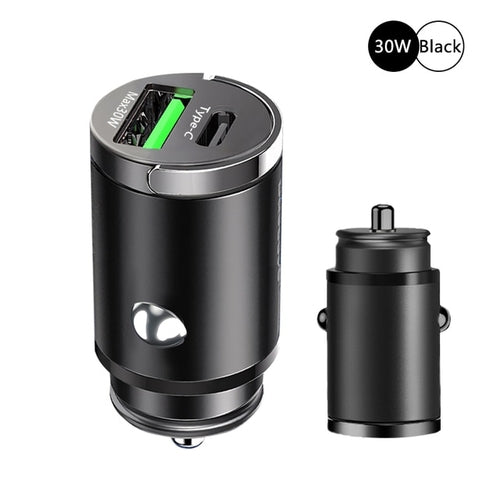 100W Mini Car Charger Lighter Fast Charging for iPhone QC3.0 Mini PD