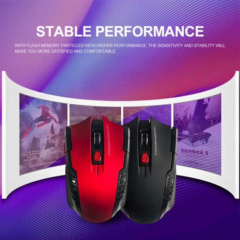 2.4G Wireless Mouse USB Receiver 6 Buttons Professional Optical
